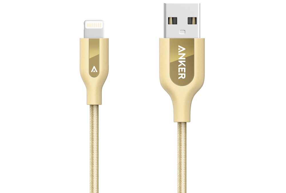 Anker Powerline mas Lightning Cable 3ft gold