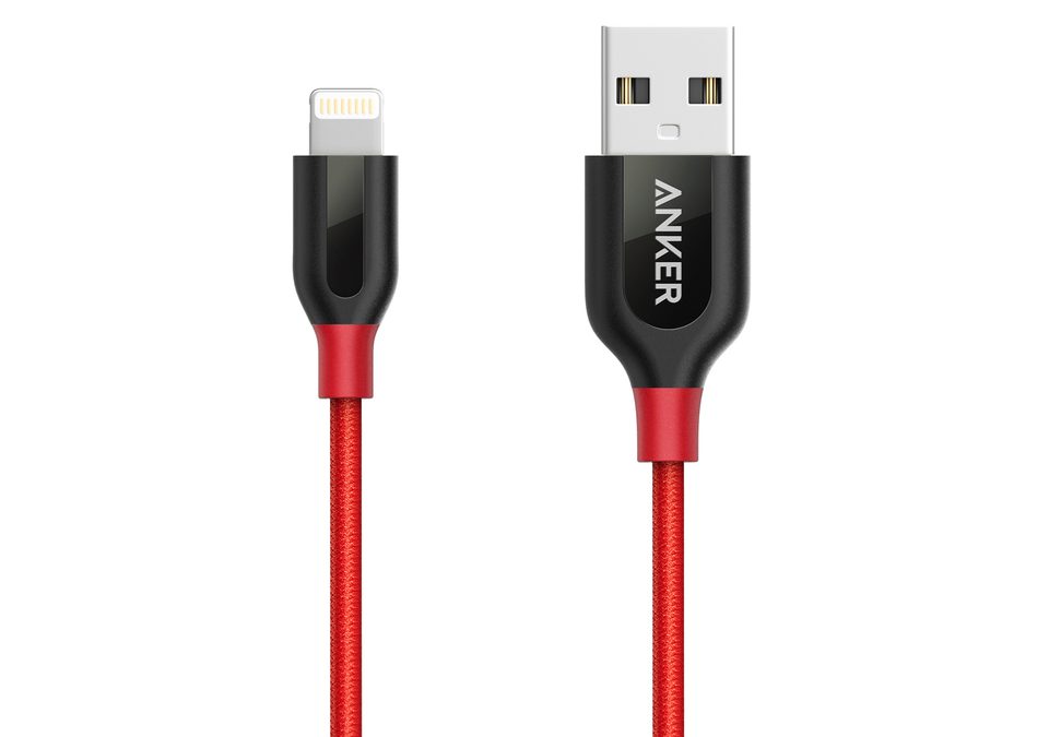 Anker Powerline mas Lightning Cable 3ft red